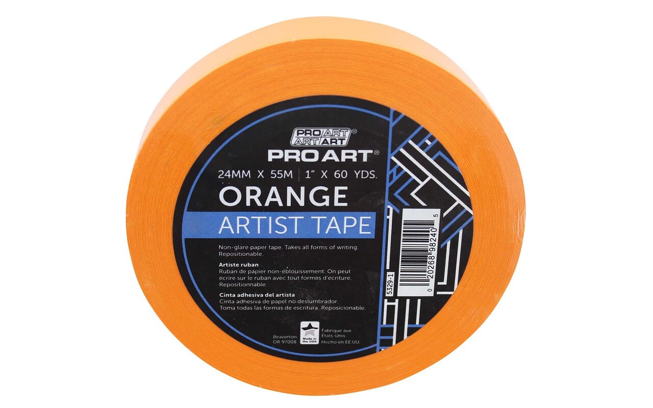 Pro Art Artist Tape 1x60yd Orange